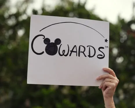 Hundreds Rally Near Disney Headquarters Over ‘Authoritarian’ Jimmy Kimmel Cancellation